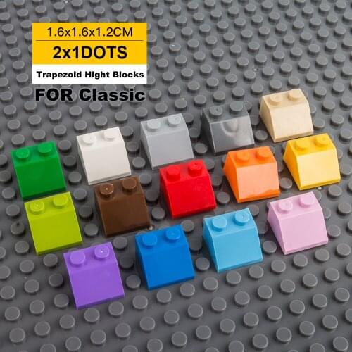 2x1 Small Building Block Pixel building blocks DIY Trapezoid High Bricks 95pcs for Legoss Educational Toy Multicolor Gift