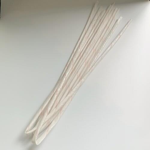 5pcs 12/14/16mm insulating bushing high temperature resistant glass fiber bushing flame retardant yellow wax pipe 1m long