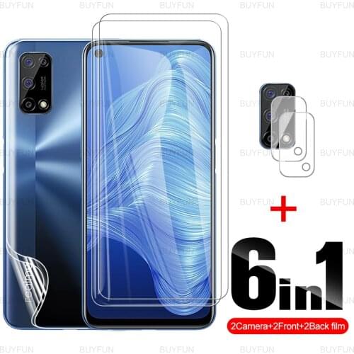 6-in-1 camera film for Realme 7 5G HD front tempered glass+back hydrogel film for realme realmi 8 7 pro realmi gt neo narzo 30A