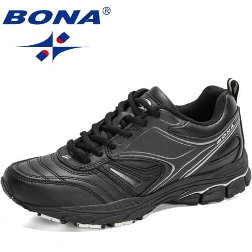 BONA 2021 New Designers Action Leather Popular Sneakers Men Outdoor Leisure Shoes Man Breathable Comfortable Casual Shoes Trendy