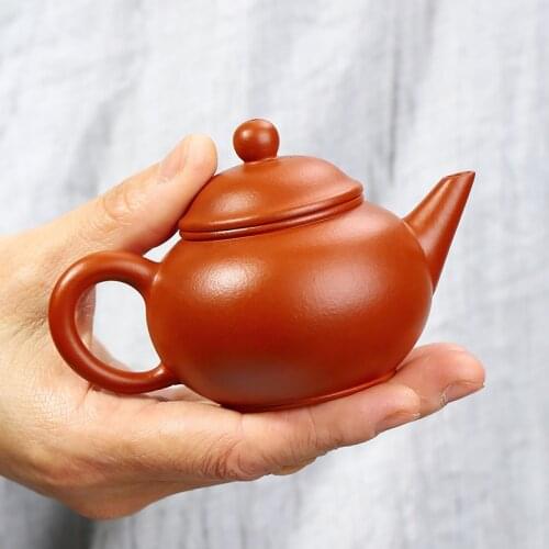 Red clay teapot pure manual teapot wholesale raw ore horizontal teapot small number Yixing tea set manufacturer
