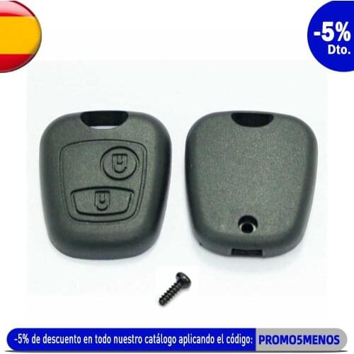 2 Buttons Remote Control Key Shell Case Replacement Without Electronics And Transponder Black for Peugeot 307 406