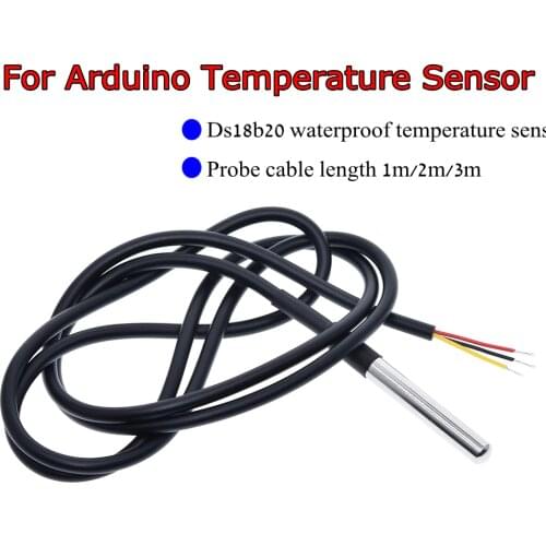 DS1820 Stainless steel package Waterproof DS18b20 temperature probe temperature sensor 18B20 for arduino