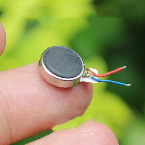 DC 3V-5V 3.7V Button Vibration Motor Ultra-thin Flat Small Micro Patch Button Vibrating Mobile Phone 10mm Coin Massager Moteur