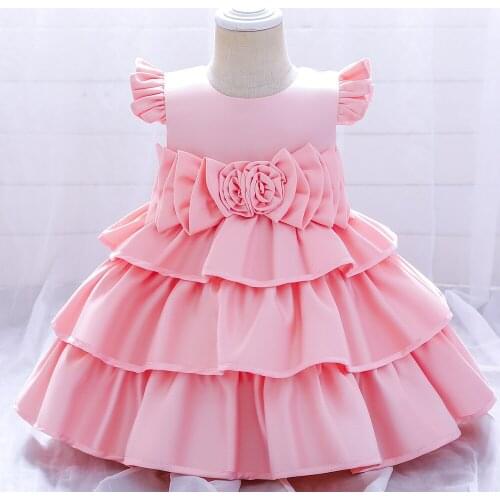 Baby Girls Dresses Clothes Toddler 1st Year Birthday Princess Cake Tutu Christening Gown Kids Wedding Party Dress Infant Vestido