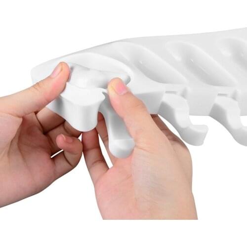 Homemade Dessert 4/8 Hole Popsicle Molds Freezer Fruit Juice Ice Pop Cube Maker Mould With Sticks DIY Silicone Ice Cream Forms