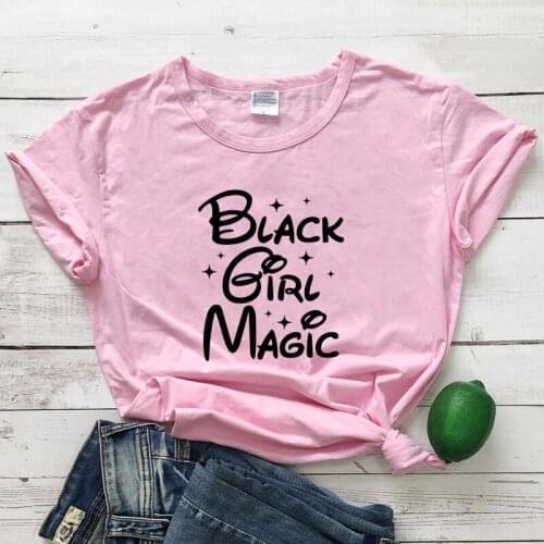 Black Girl Magic 100% Cotton T-shirt Casual Women Graphic Equality Tee Top Summer Short Sleeve Black Live Matter Tshirt