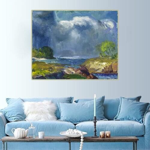 Canvas Oil Painting George Bellows"The Coming Storm"Wall Aesthetic Backdrop Artwork Western Art Decor Home Room Decoration