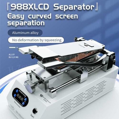 TBK 988X LCD curved screen separator max 7 inches adjustable constant temperature heating for Samsung HUAWEI edge screen repair