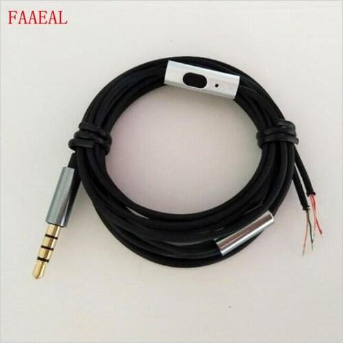 Cable with Mic 1.2M Earphone Repair Cable For DIY Replacement Audio Cable Headphone Repair Wire DIY Headphone Earphone Wire