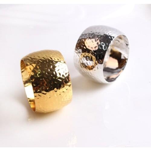 10pcs/lot European-style napkin ring stainless steel napkin ring simple and modern model room napkin button cloth ring