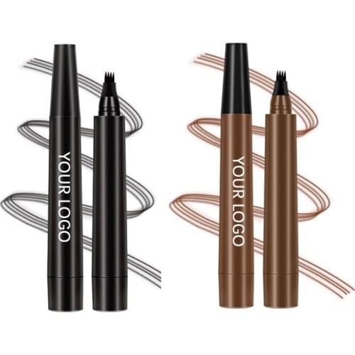 Cosmetics Eyebrow Tattoo Mapping Pen Custom Private Label 4 Fork 5 Color Makeup Waterproof Liquid Eye Brow Pencil