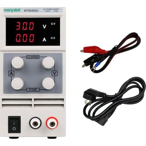 KPS6405D 64V5A LED Digital Adjustable Mini DC Power Supply Output Manostat High Precision Double Display Switch Regulated Power