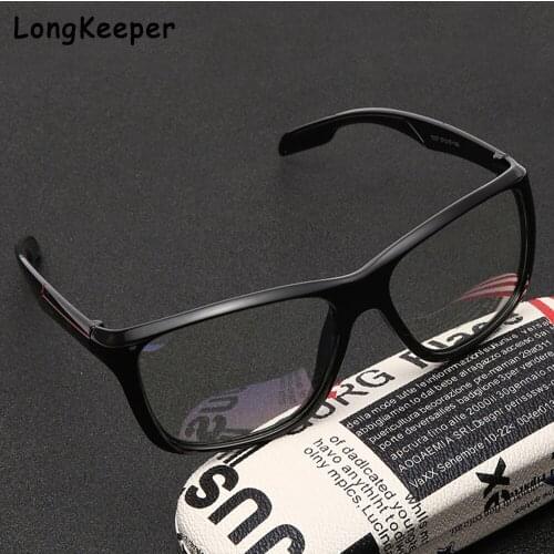 Longkeeper Fashion Anti Blue Light Glasses Men Black Big Spectacle Frame Computer Glasses for Women 2020 New