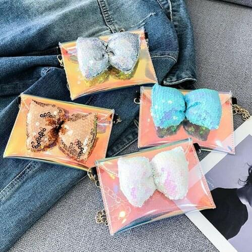 Fashion New Women Lady Card Case Holder Laser PU Mini Coin Purse Kids Girls Casual Small Clutch Handbag Mom Parent-child Bags