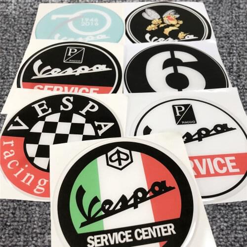 Motorcycle Round Sticker Case For Piaggio Vespa Service Sprint Gts GTV Lx Px Primavera 50 125 150 200 250 300 Super Sport