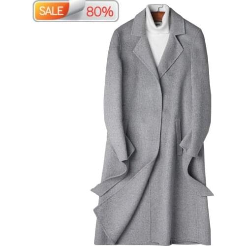 Handmade Double-faced Wool Winter Jacket Long Coat Autumn Clothes 2020 Men Overcoat Abrigo Hombre A1ZAA09 NDA01