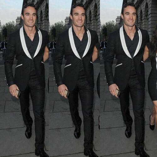 Summer Beach Yellow Mens Suits Handsome Slim Fit Two Button Wedding Tuxedos Business Prom Party Blazer Jacket (Jacket+Pants)