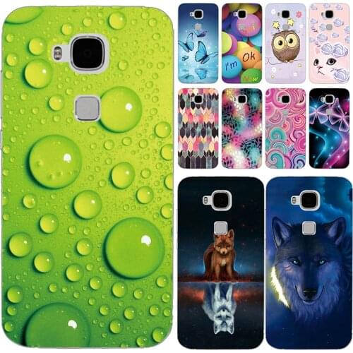 Soft Phone Case for Huawei Ascend G8 GX8 RIO-L01 RIO-L02 Cases Panda Funda Colorful Flower Silicone TPU Back Cover Shell