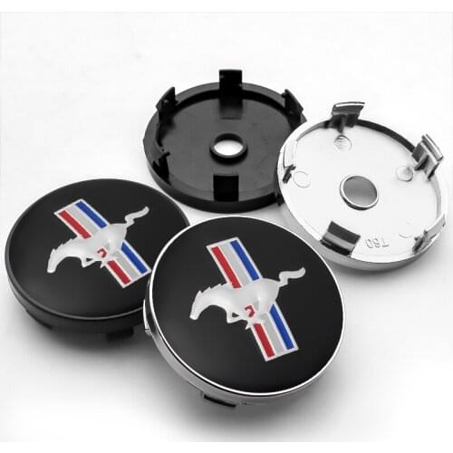 4PCS 60MM Horse Flag Logo Car Wheel Center Hub Caps 56MM Emblem Sticker Decal For Ford Focus 2 3 MK1 MK2 MK3 Car Accessories