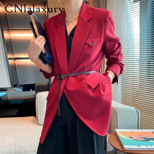 New Autumn Retro Blazer Coat Women Elegant Office Blazers Mujer Fashion Vintage Suit Female Loose Jackets Casual Outerwear tops