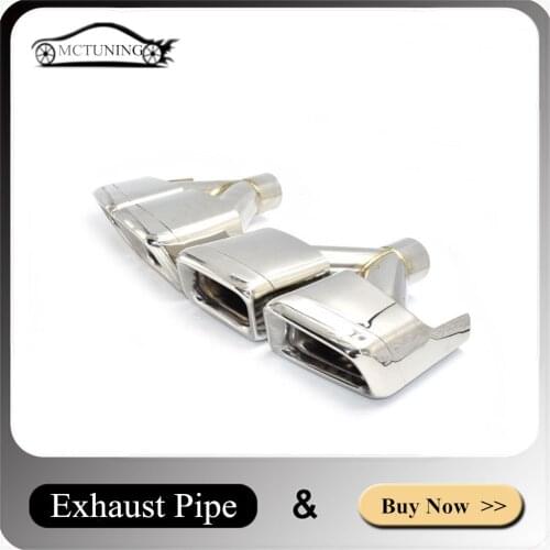 One Pair Black Silver Muffler Tip Car Accessories Exhaust System For Me-rcedes B-enz Cls300 Stainless Steel Exhaust Tip Nozzles