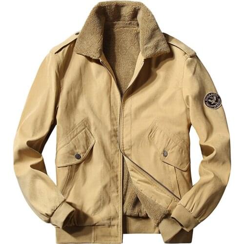 Autumn Winter Velvet Jacket Men Korean Fashion Armband Thick Warm Outerwear Large Size M-5XL Fleece Coat Men Casual Mens Jackets