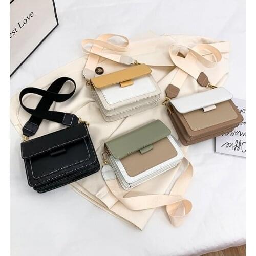 2020 autumn gift bag ladies shoulder bag PU bag messenger female bag fashion simple female bag small square bag purses