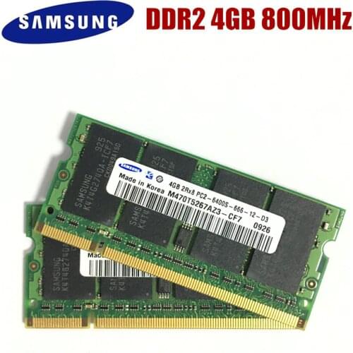 Samsung Laptop memory 4GB PC2-6400 DDR2 800MHz Notebook RAM 4G 800 6400S 4G 200-pin SO-DIMM