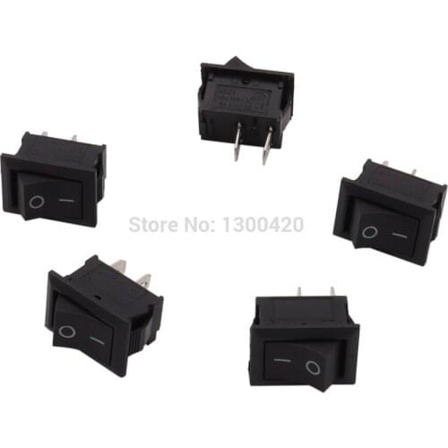 5Pcs/Set 2 Pin KCD1 Square Ship Rocker Lantern Headlight Switch for Modified Motorcycle Electric Car Bike