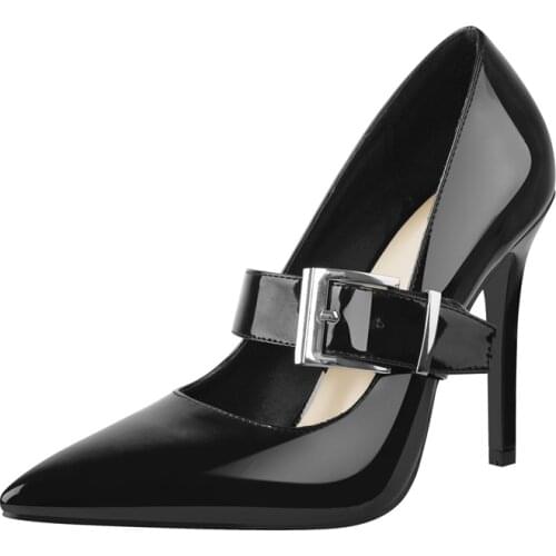 Richealnana Women Pointed Toe Cut Out Front Buckle Cross Strap Stilettos Pumps Wedding Bridal Party Elegant Shoes