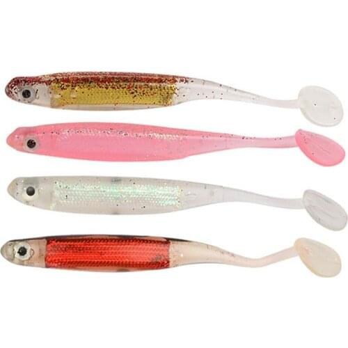 Fishing Lure 4pcs 9cm 5g Carp Wobblers Swimbaits Silicone Soft Baits Fishing Artificial 3D Lifelike Fish lures Warm Lures