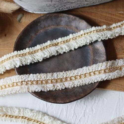Handmade DIY High-End Exquisite Gold Thread Chain Lace Accessories Curtain Tassel Lace Edge