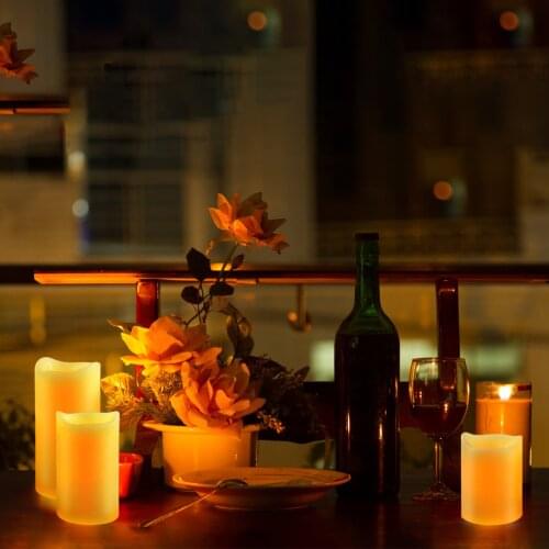 3PCS LED Simulation Swing Remote Control Electronic Candle Light Night Lights For Wedding Bedroom Decoration Creative Lighting