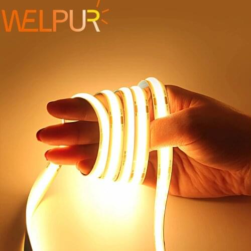 COB LED Strip LEDs High Density Flexible COB LED Lights DC12V white warm LED Tape RF controller Power Adapter 1m 2m 3m 5m
