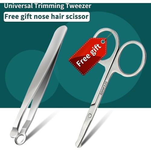 Universal Nose Hair Trimming Tweezers Nose Trimmer Tweezer Stainless Steel Nose Hair Removal Tool Trimming Nose Hair Cut