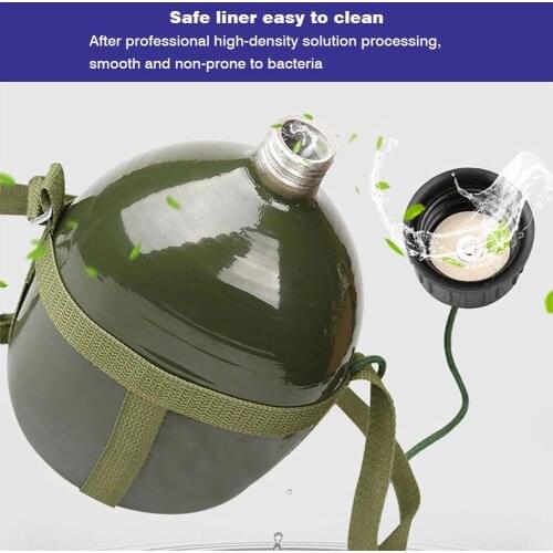 Military Bottle Aluminum Convenient Large Capacity Survival Water Bottle Canteen Kettle For Outdoor Camping Travel