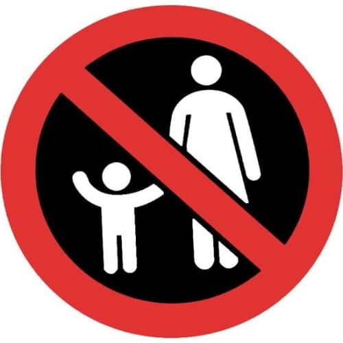 1 Pcs You Can't Walk Here PVC Decal Car Sticker Adults and Children Safety Signs 11.6CMX11.6CM