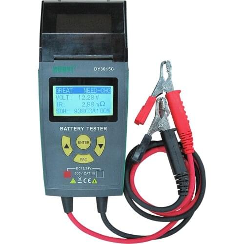 12V 24V Car Battery Tester Digital Automotive Battery and Electrical System Tester with Printer Car Diagnostic Tool