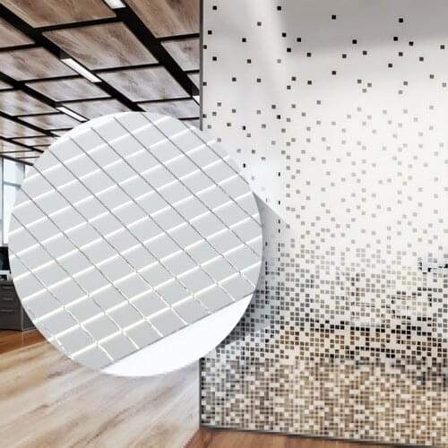 10pcs/set 10x10cm DIY Geometric Pattern Acrylic Mirror Effect Sticker Wall Sticker Mirror Surface Wall Stickers Home Decoration