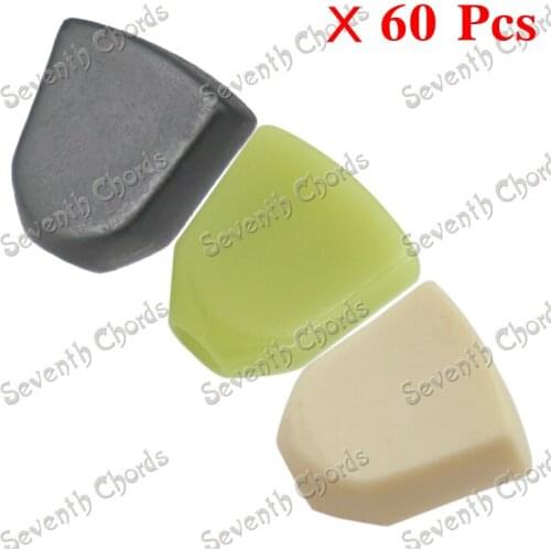 60 Pcs Beautiful Jade Green Retro Trapezoid Plastic Guitar Tuning Peg Tuners Machine Heads Replacement Button knob Cap Handle