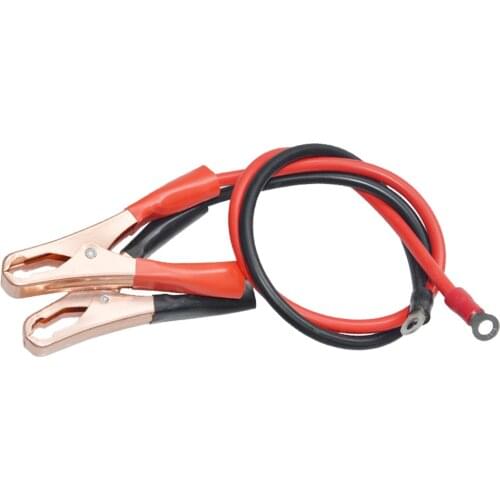 Inverter Accessories High Power battery Cable 58cm black +red pure copper clip 10mm2 12 Square single line With terminal