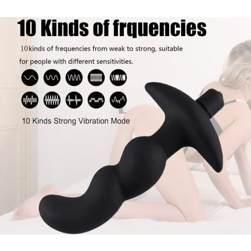 Anal Vibrator Sex Toy for Women Anal Beads Vibrators Gay Prostate Massage Smooth Butt Silicone but plugs Sex Toys for Couple