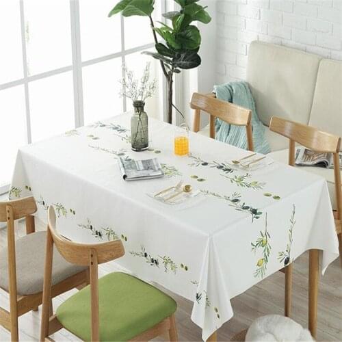 Free Shipping Cheap PVC Tablecloth Tea Cup Mat Cover Runner Water Oil Proof Dining Blue Berry Kitchen Antependium Hot Sale