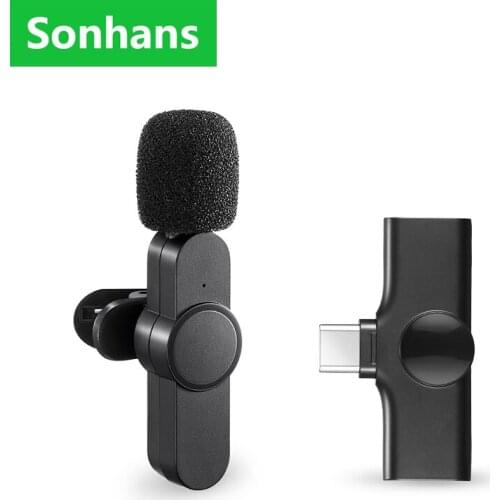 Wireless Lavalier Microphones For iPhone Android Cell Phone Live Recording Equipment Anchor Broadcast Voice Control HD Mini Mic