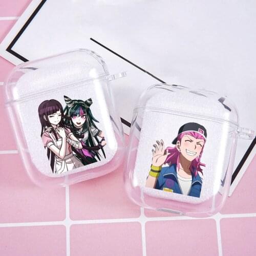 For Airpods Anime Danganronpa Earphone Case for Airpods 1 2 Wireless Bluetooth Earphone Cover charging Box Soft Clear Coque
