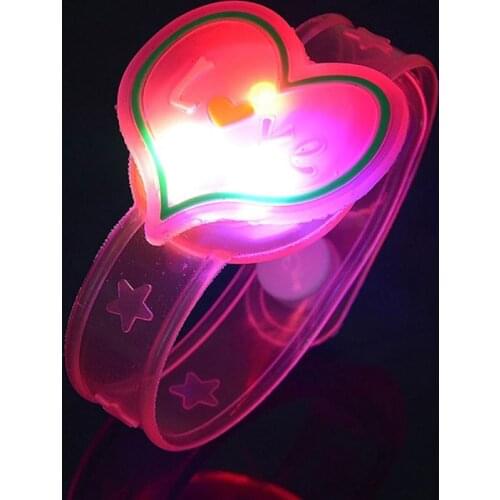 Kids Bracelet Luminous Children Bangle Christmas Cartoon Cute Funny Toys Night Light LED Wrist Band Boys Girls Shiny Gifts