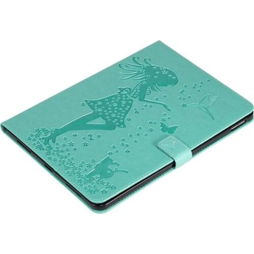 Girl Cat Embossed Flip Stand Case for IPad Air 4 10.9 2020 Ipad Pro 11 2020 2018 Funda Silicone+PU LeatherMagnetic Clasp Cover