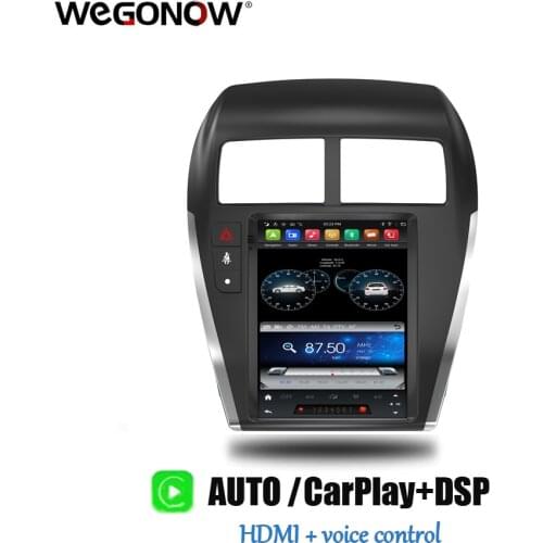 DSP IPS PX6 Carplay voice control Tesla 9.7" Android 9.0 4GB 64GB auto radio GPS BT5.0 For MITSUBISHI ASX 2013-2018