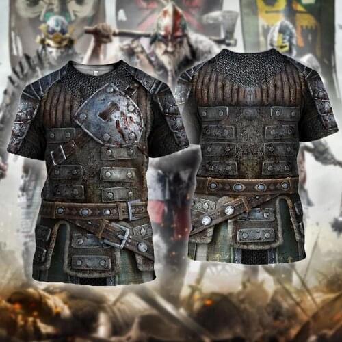 Medieval Armors game character 3D Printed t shirt Harajuku summer Short sleeve shirt Knights Casual Unisex T-shirt Tops DW0047